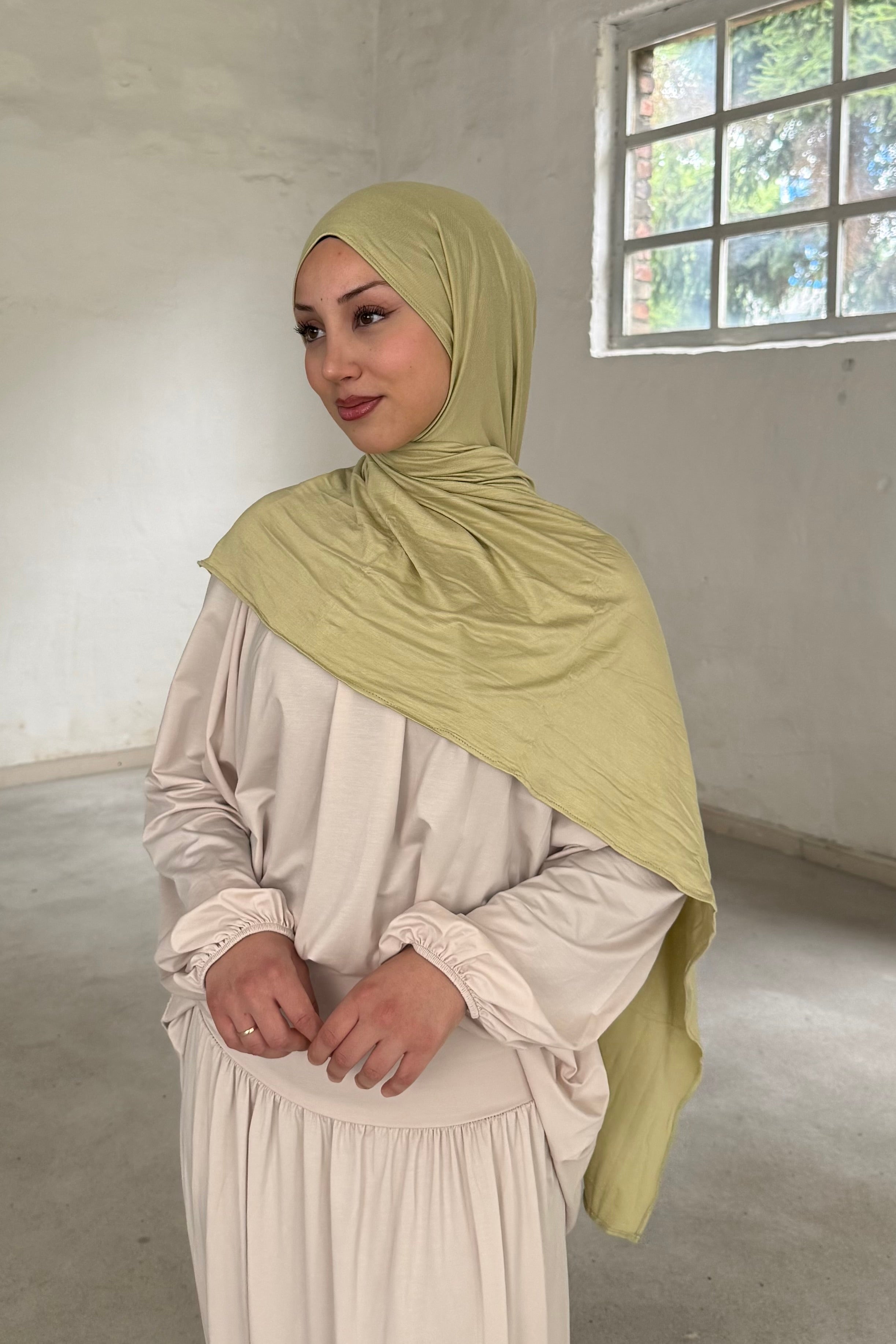 Premium Jersey in Pistazie