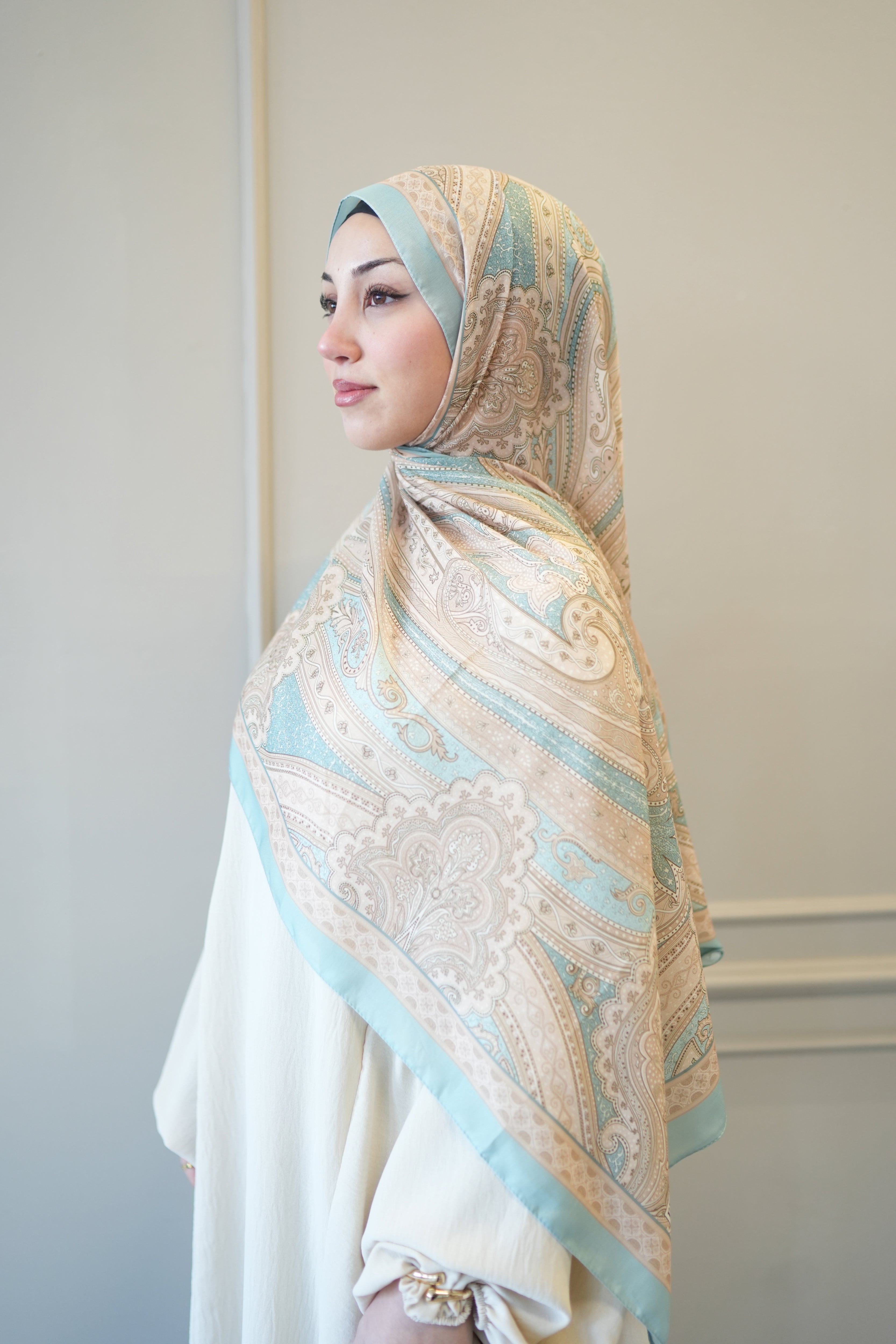 Soft Bohéme Hijab in Mint
