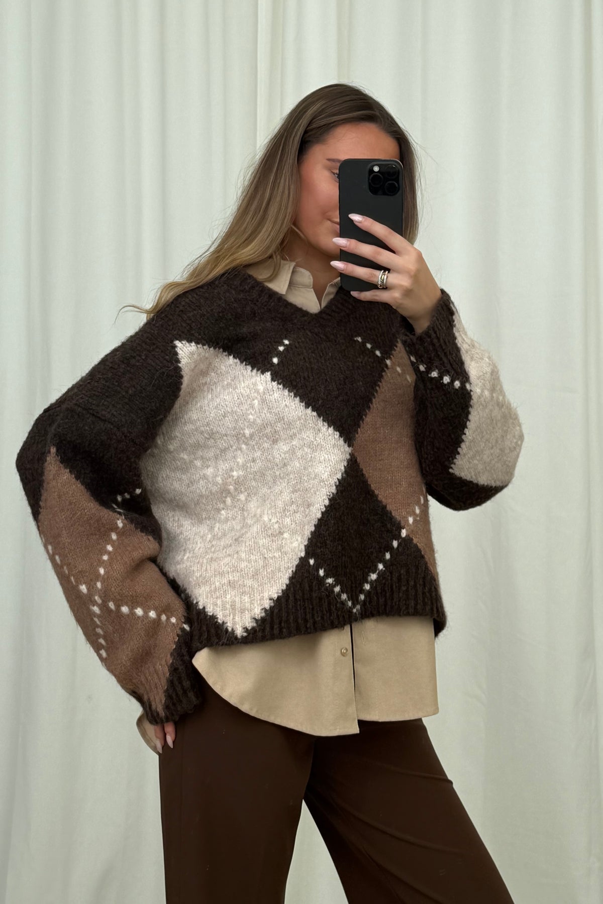 Karomuster Pullover
