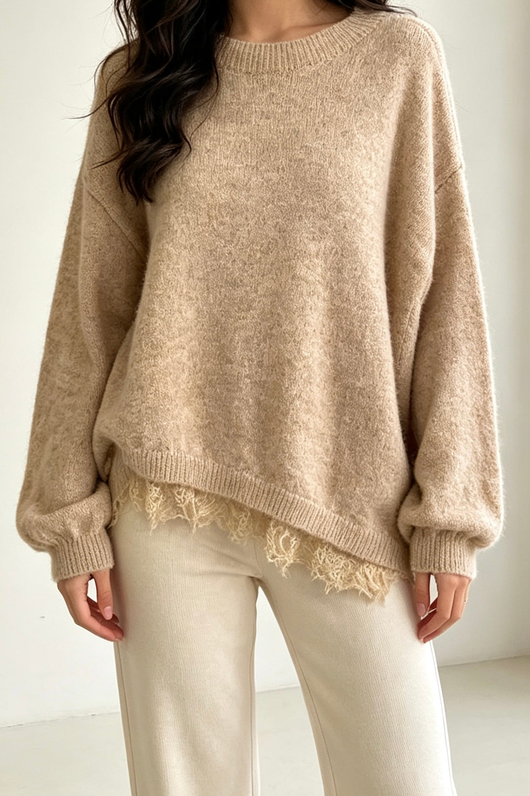 Pullover mit Spitze