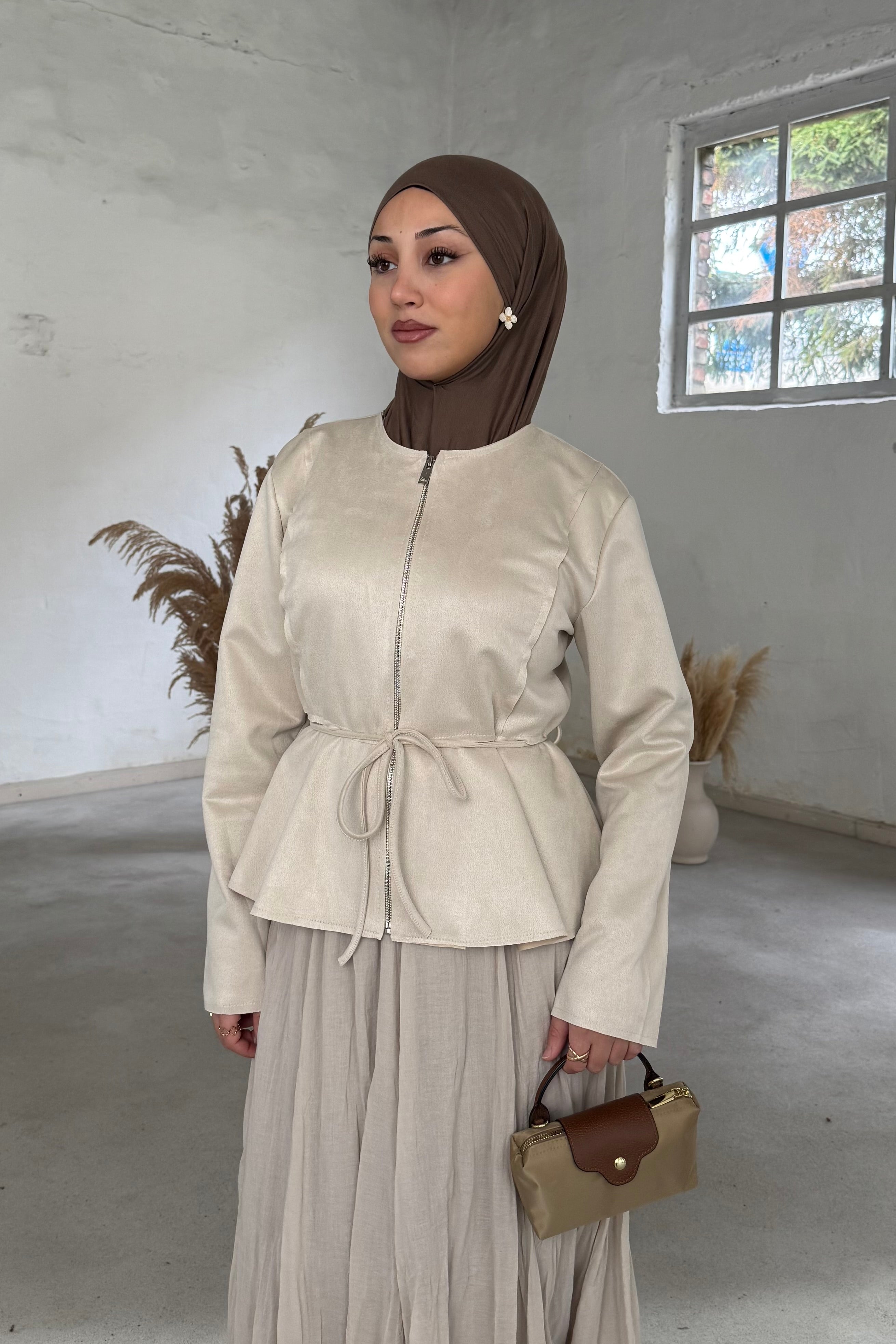 Hira Jacke in Wildlederoptik