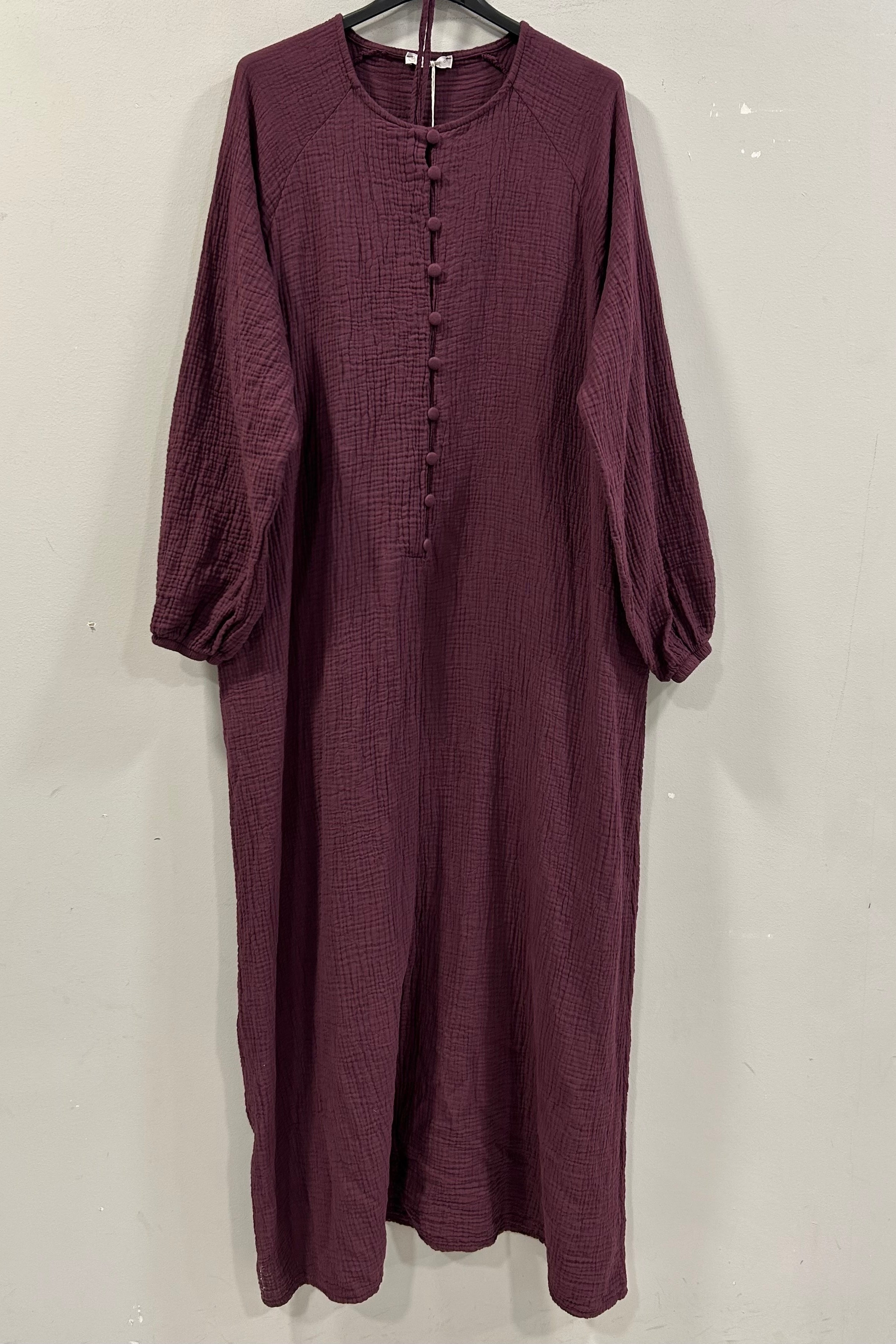 Mayla Musselin Kleid mit Knopfdetails