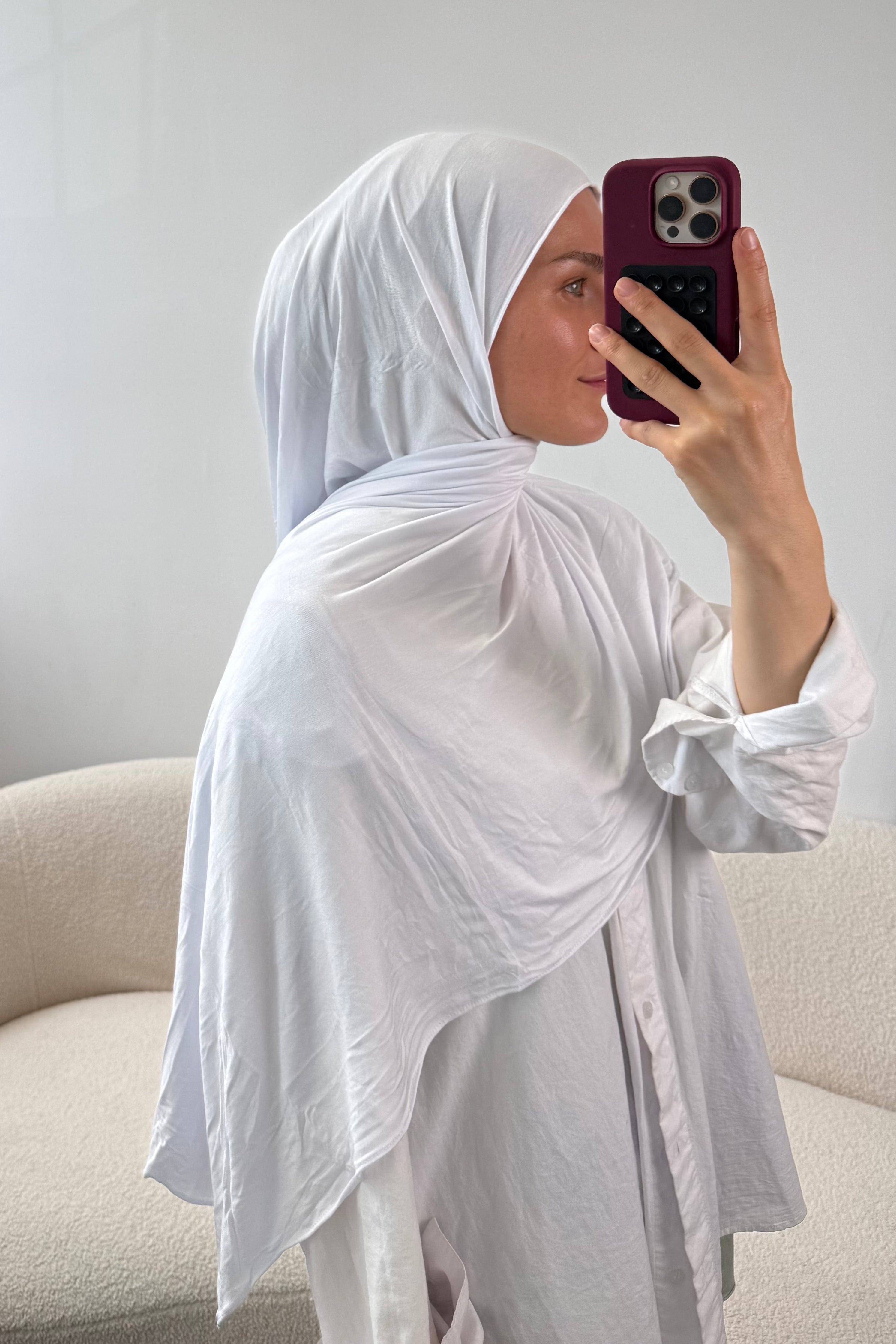 Premium Jersey in Weiß