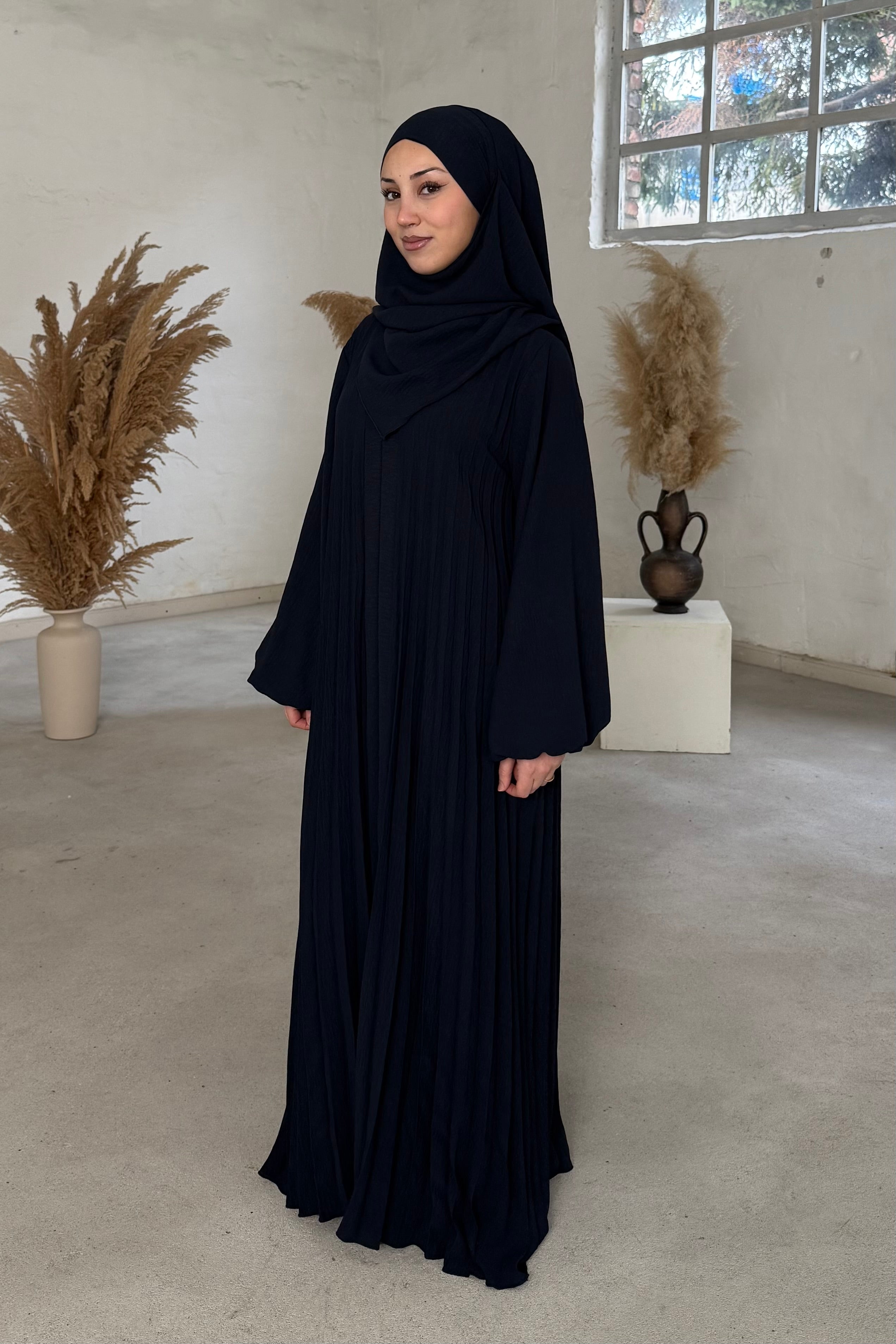 Plissee Abaya Set