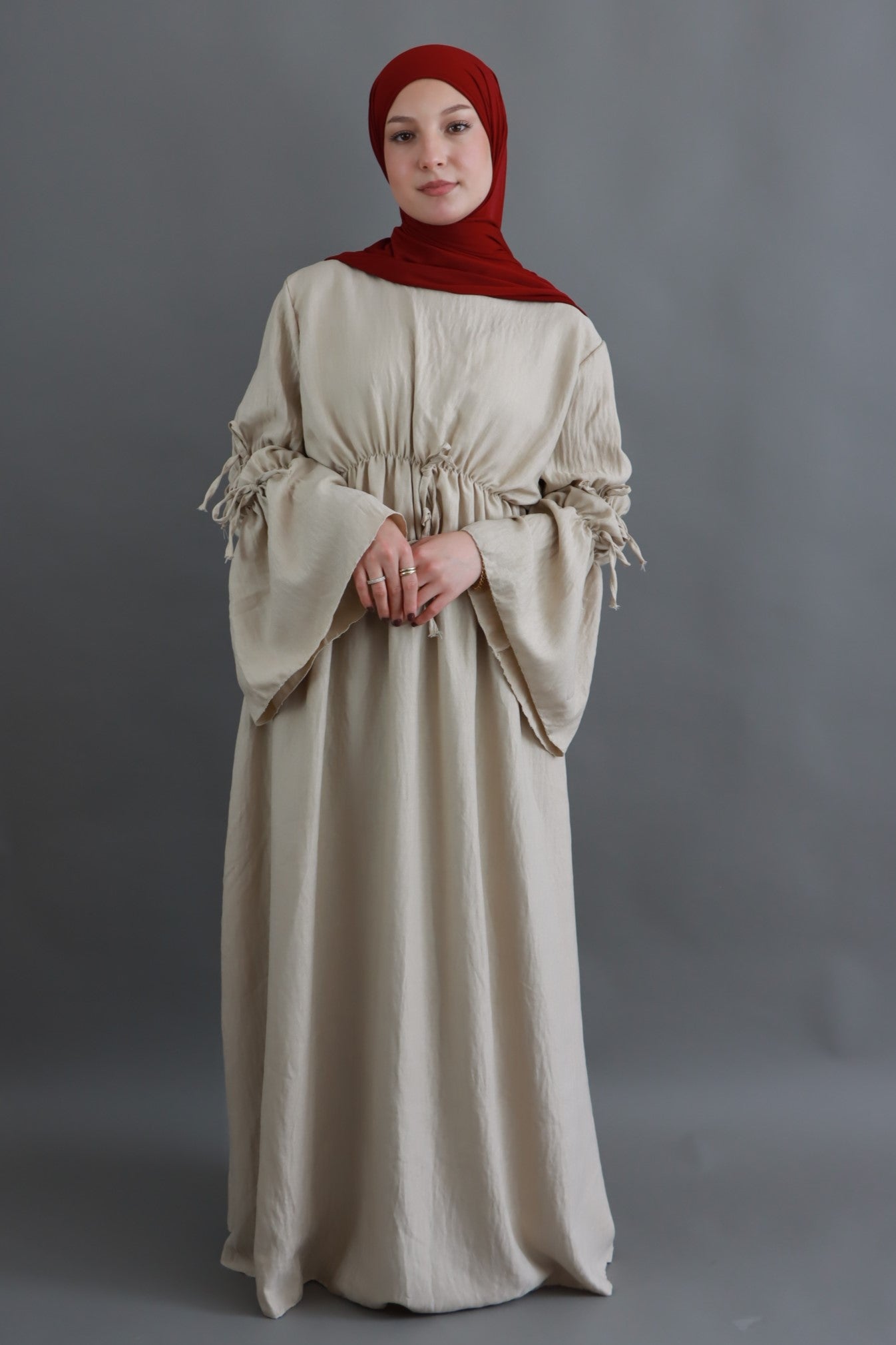 "Ayza" Kleid in Beige
