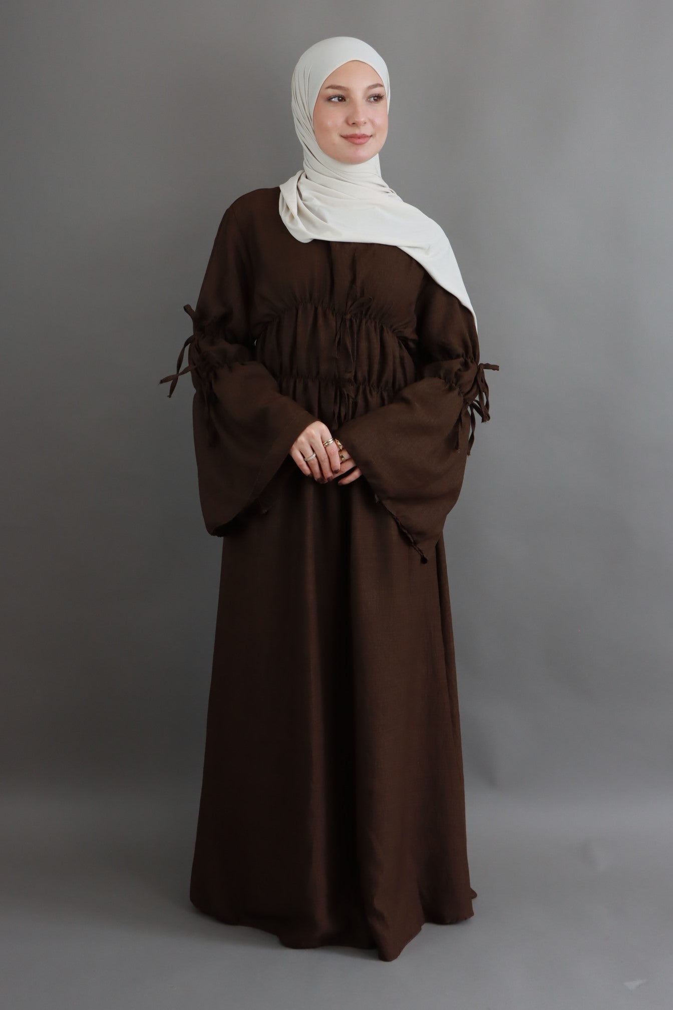 "Ayza" Kleid in Schokobraun