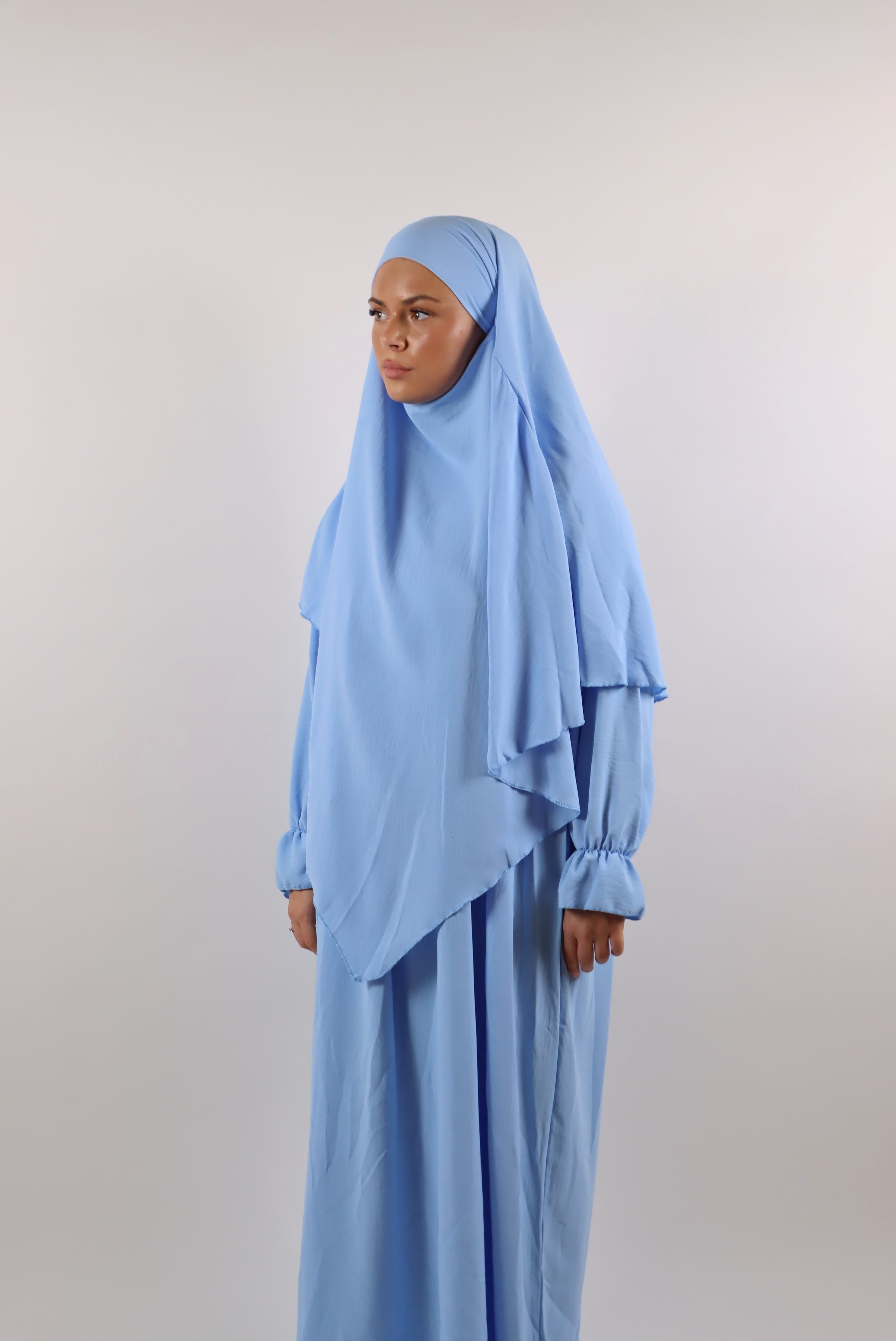 Safiya Abaya Set mit Khimar in Sky
